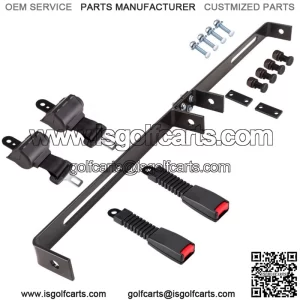 2 Seat Retractable Golf Cart Seat Belt Bracket Kit Fit for EZGO Club Car Yamaha