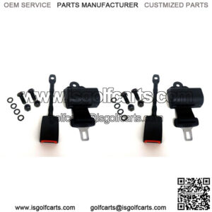 Universal Retractable Golf Cart Seat Belt Set of EZGO, Club Car, Yamaha