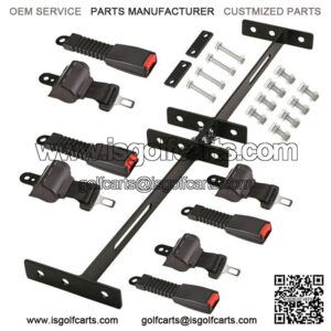 Universal Golf Cart Seat Belts Kit with Steel Bracket