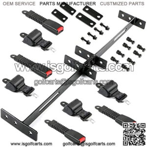 Golf Cart 4 Sets of Retractable Belt Kit, with Brackets Stainless Steel Bolt, for EZGO Yamaha Club Car