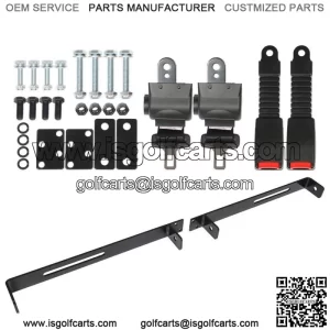 2 Golf Cart Seat Belts and Bracket Kit For EZGO Yamaha Club Car
