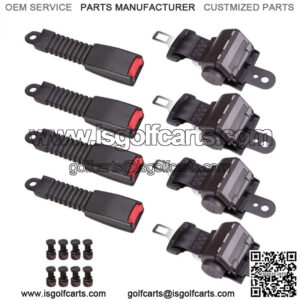 4 Sets Golf Cart Seat Belts Lap For EZGO/Yamaha/Club Car