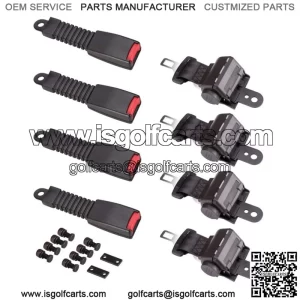 4PCS 42" Universal Golf Cart Seat Belts for EZGO Yamaha Club Car