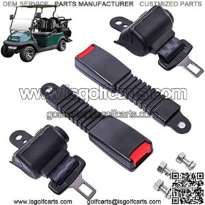 Golf cart seat belts, retractable, universal,for EZGO, Yamaha, Club Car, Go Kart,UTV, Buggies and Bus-Set ( 2pcs )