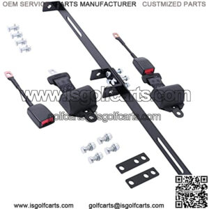 Golf Cart Seat Belt Bracket Kit Retractable Seat Belts Bracket Kit for EZGO Club Car Yamaha
