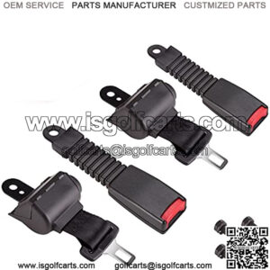 Universal Seat Belts Kit for Golf Cart EZGO Yamaha Club Car, 42 Inch Retractable Street Legal Seat Belts, Set of 2