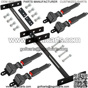 42" 4 PCS Universal Retractable 4 Passenger Retractable Golf Cart Seat Belts Kit Fits EZGO TXT Yamaha Club Car DS Precedent Mostly Golf cart