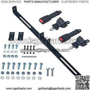 42" Universal Retractable 2 Passenger Retractable Golf Cart Seat Belts Kit Fits Yamaha Club Car DS Precedent EZGO TXT RXV