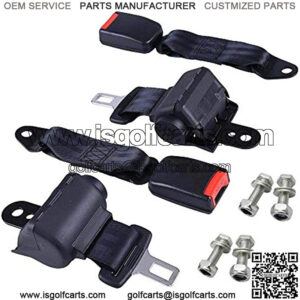 Universal Retractable Golf Cart Seat Lap Belts Compatible with EZGO/Yamaha/Club Car + a Small Wrench