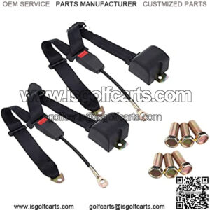 2pcs Universal 3pt Belts Retractable Adjustable Suitable For Trucks,Club Golf Cart,Go Kart, Van, VR,UTV and Buggies