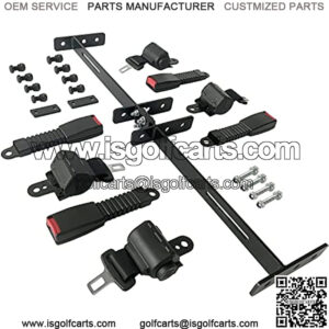 Golf Carts 4 Passenger Universal Retractable Belt Kits with Belt Bracket Kit 42" for EZGO Club Car YMH