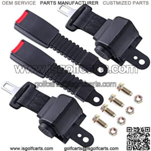 Retractable Seat Belts For Golf Cars Set Of 2 Golf Carts Seat Belts Kits for Go Kart, UTV, Yamaha, Club Car, Most Golf Carts