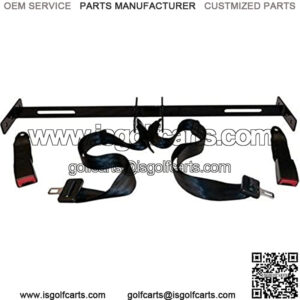 3G Club Car, EZGO, Yamaha Golf Cart Seat Belt Bracket w/2 Lap Belt Seat Belts