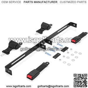 42" Golf Cart Seat Belts Kit with Bracket 35" x 6.9" Universal Fits 2 Passenger EZGO TXT Yamaha Club Car DS Precedent