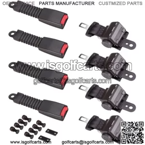 Golf Cart Seat Belts Lap Set Retractable 42" For EZGO/Yamaha/Club Car 4 Sets