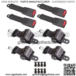 New Golf Cart Seat Belts Lap Set Retractable For EZGO/Yamaha/Club Car 4 Sets
