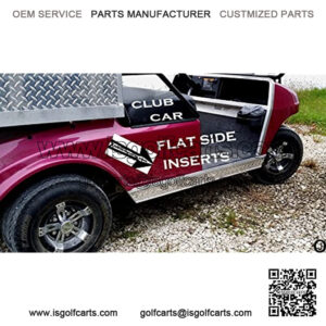 Club Car ds Golf Cart Diamond Plate Rocker Panel Inserts & Kick Plate 3 pc kit