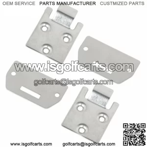 2 Sets of Seat Hinge Bottom and Plate for EZGO TXT Medalist Golf Cart (1995-up)