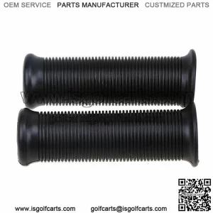 Pair Handle Bar Hand Grips ATV Black Fit 7/8" 1" Honda Cafe Racer Clubman Custom