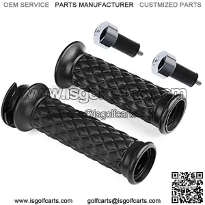 7/8 Inch Motorcycle Rubber Black/Brown Handlebar Hand Grip Bar End for Cafe Racer Bobber Clubman Custom (Grip Bar End Black)