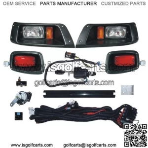 EZGO TXT Golf Cart Headlight & Tail Light Kit Deluxe Street Package 1996-2013