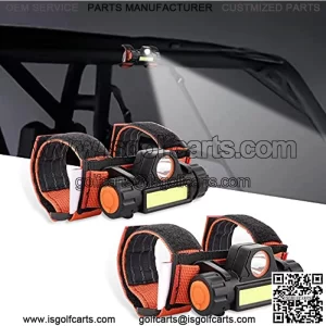 2PCS Universal Roll Bar Mount LED Light, Klutchtech Interior Dome Light Work Light for UTV ATV Polaris RZR Golf Car Truck Off-Road Pickup Boat-Orange