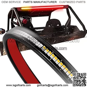 UTV Tail Light Strip, 30 Inch Rear Light Bar Tailgate Light w/ Turn Signal Brake Backup Light for UTV RZR Polaris Ranger Truck Wrangler Trailer ATV Golf Cart 4x4 Off Road - Red Amber,5% coupon applied