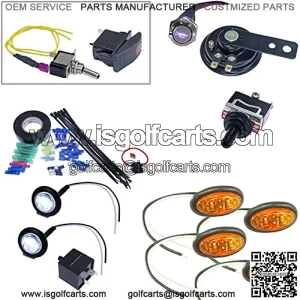 ATV UTV Turn Signal Kit - Oval Surface Mount LEDs (Horn & Install Kit, Toggle Switch)