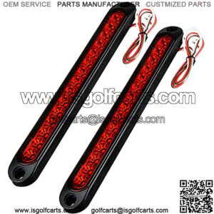10" 15 LED Trailer Brake Tail Light Bar Stop Turn Tail Lights Assembly Identification Clearance Strip Red Light Waterproof for Wrangler Silverado Golf Cart Offroad Truck RV UTV ATV,5% coupon applied at checkout,with coupon