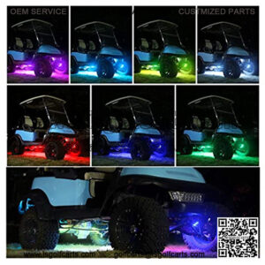 Golf Cart Underglow LED Light Strip Kit, 13 Modes Glow Neon Lighting with Wireless Remote Control, Sound Active, Water Resistant Flexible Tubes 126-LE86 Inch 2 Pack