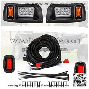 Compatible with Light Kit, LED Headlight & Tail Light for Gas & Electric compatible with golf carts (1993 & up) 12V