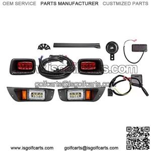 2 Version Golf Cart LED Headlight and Tail Light for TXT Carts (36V-48V) with Turn Signals Kits, with The Function of High Beam No Need Voltage Reducer