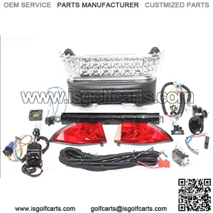 Complete LED Light Kit Club Car Precedent Electric (Headlight and Tail Lights). Includes: Turn Signals and Bucket Harness