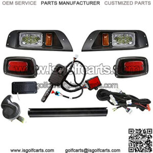 Golf Cart Parts & Accessories EZGO TXT LED Street Legal Deluxe Light Kit with Hi-Low Beam 1996-2013