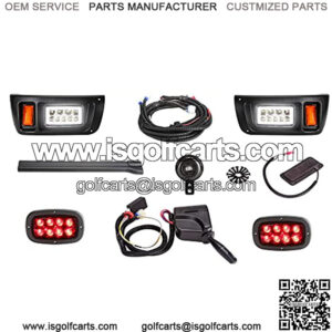 Golf Cart Light Kit(12V-48V) with Ultimate Light Kit Upgrade Compatible for Club Car DS G&E All Models With LED Head Light, Tail Lights, Turn Signals, Brake Lights