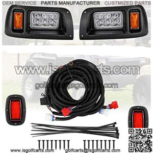 Kemimoto DS Headlight Kit Compatible with Club Car DS, LED Headlight & Tail Light Kit for Gas & Electric Compatible with Club Car DS golf carts (1993 & Newer Models) 12V