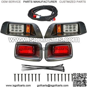 kemimoto TXT Light Kit Compatible with EZGO TXT Golf Cart LED Headlight & Tail Light Kit 1996-2013 Gas and Electric