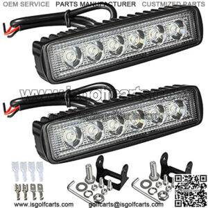 6" LED Light Bar White 36W 6500K Super Bright Spot Work Light Pods Off Road Driving Light Fog Light Boat Light Waterproof SUV ATV 4WD Car Truck Golf Cart 12V 24V IP67 (2pcs)