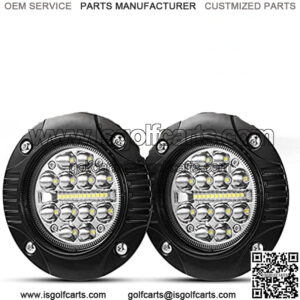 Flush Mount Led Pods 5 Inch LED Truck Work Light Bar 1Pair 48W Driving Bumper lights Flood Spot Combo Off Road Fog Lights Waterproof for Golf Cart Tractor Tacoma ATV UTV