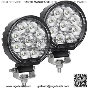 Waterproof LED Pods, 54W 3800LMS 120?? Flood Offroad Light with CREE Led Chips, Off Road Lights, Led Work Lights for Truck Trator Jeep ATV UTV Golf cart Boat, 12v/24v (3.5 inch)