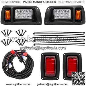 Club Car DS - Kit de faros delanteros y luces traseras para carrito de golf de 1993 en adelante, estilo de f??brica 101988002 101988001