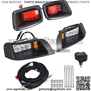 Juego de faros delanteros y luces traseras LED de repuesto para carrito de golf EZGO TXT 1996-2013 Gas y el??ctrico