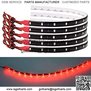 - Tira de luces LED de 12 V superbrillante, 30 cm, 3528, 15 LED, flexible, impermeable, para coche, luces de bajo brillo, motocicletas, carrito de golf, decoraci??n de luces interiores y exteriores, co