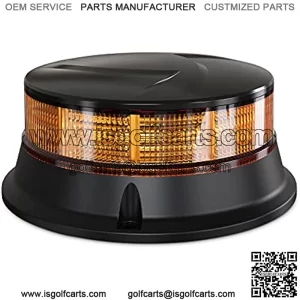 Amber Beacon Light 4.2Inch, Flashing Safety Warning Lights Permanent Mount, LED Emergency Strobe Lights for Vehicles, Caution Hazard Lights for Truck Tractor Golf Carts Snow Plow Postal Cars