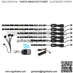 6Pcs Golf Cart LED Lighting Under Glow Light Neon Kit for Club Car EZGO