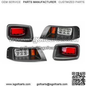 For EZGO TXT Golf Cart LED Headlight & Taillight Kit 1996-2013 Gas and Electric