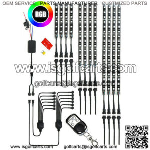 12PC LED Strip Custom Golf Cart Lighting Under Glow Neon for Club Car EZGO
