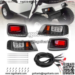 For EZGO TXT Golf Cart LED Headlight + Tail Light Kit Gas or Electric 1996-2013