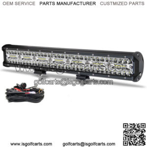 20" Bumper Led Work Light Bar + Wiring Kit For Club Car EZGO Golf Cart VS 22"