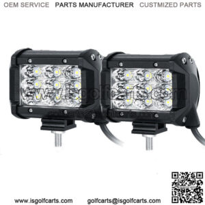 2PCS 4 inch Bumper Led Light Bar Work Driving For Club Car EZGO Yamaha Golf Cart